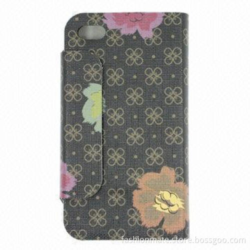 PU Cover for iPhone 4/4s, Embossed with Unique Design